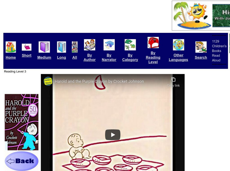 Just Books Read Aloud: Crocket Johnson: Harold and the Purple Crayon eBook