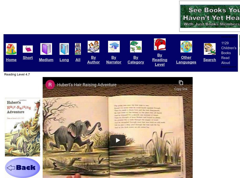 Just Books Read Aloud: Bill Peet: Hubert's Hair Raising Adventure eBook