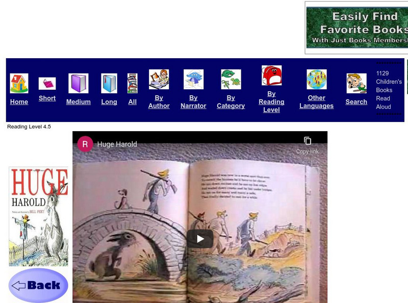 Just Books Read Aloud: Bill Peet: Huge Harold eBook