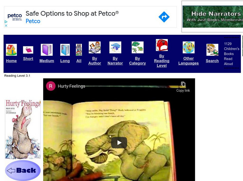 Just Books Read Aloud: Helen Lester: Hurty Feelings eBook