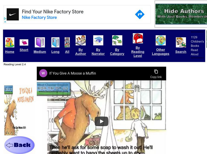 Just Books Read Aloud: Laura Numeroff: If You Give a Moose a Muffin eBook Just Books Read Aloud: Laura Numeroff: If You Give a Moose a Muffin eBook