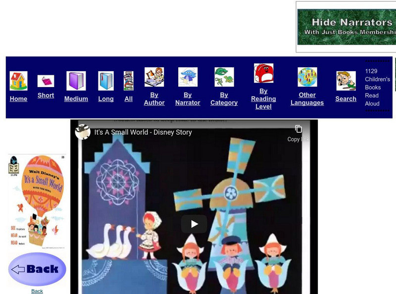 Just Books Read Aloud: Walt Disney: It's a Small World eBook Just Books Read Aloud: Walt Disney: It's a Small World eBook