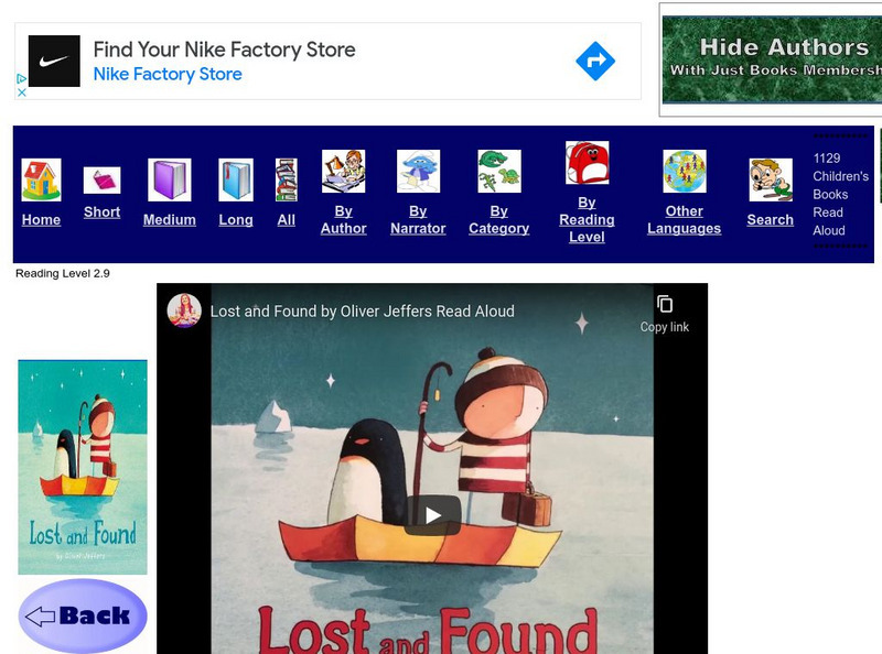 Just Books Read Aloud: Oliver Jeffers: Lost and Found eBook