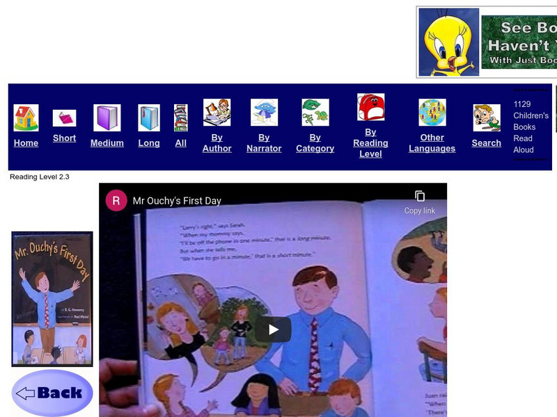 Just Books Read Aloud: b.g. Hennessy and Paul Meisel: Mr. Ouchy's First Day eBook