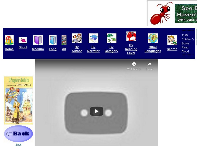 Just Books Read Aloud: David Small: Paper John eBook