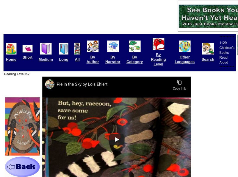 Just Books Read Aloud: Lois Ehlert: Pie in the Sky eBook