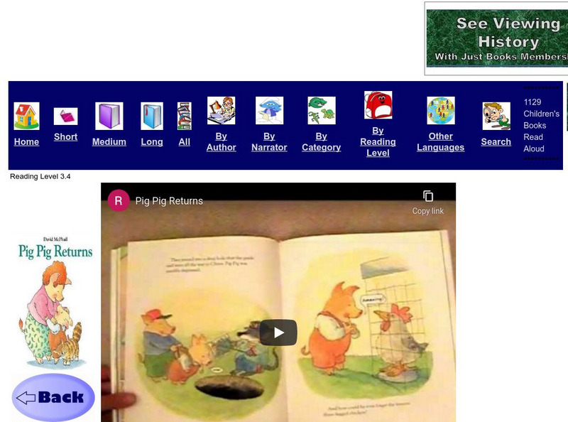 Just Books Read Aloud: David Mc Phail: Pig Pig Returns eBook