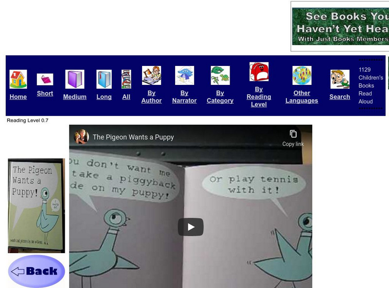 Just Books Read Aloud: Mo Willems: Pigeon Wants a Puppy eBook