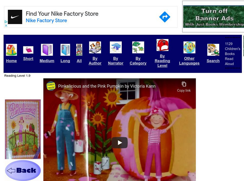 Just Books Read Aloud: Victoria Kann: Pinkalicious and the Pink Pumpkin eBook Just Books Read Aloud: Victoria Kann: Pinkalicious and the Pink Pumpkin eBook