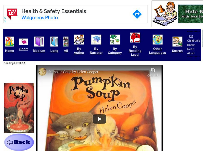 Just Books Read Aloud: Helen Cooper: Pumpkin Soup eBook Just Books Read Aloud: Helen Cooper: Pumpkin Soup eBook