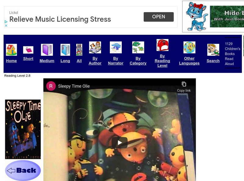 Just Books Read Aloud: William Joyce: Sleepy Time Olie eBook