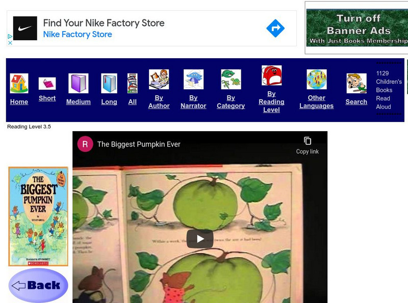 Just Books Read Aloud: Steven Kroll: The Biggest Pumpkin Ever eBook Just Books Read Aloud: Steven Kroll: The Biggest Pumpkin Ever eBook