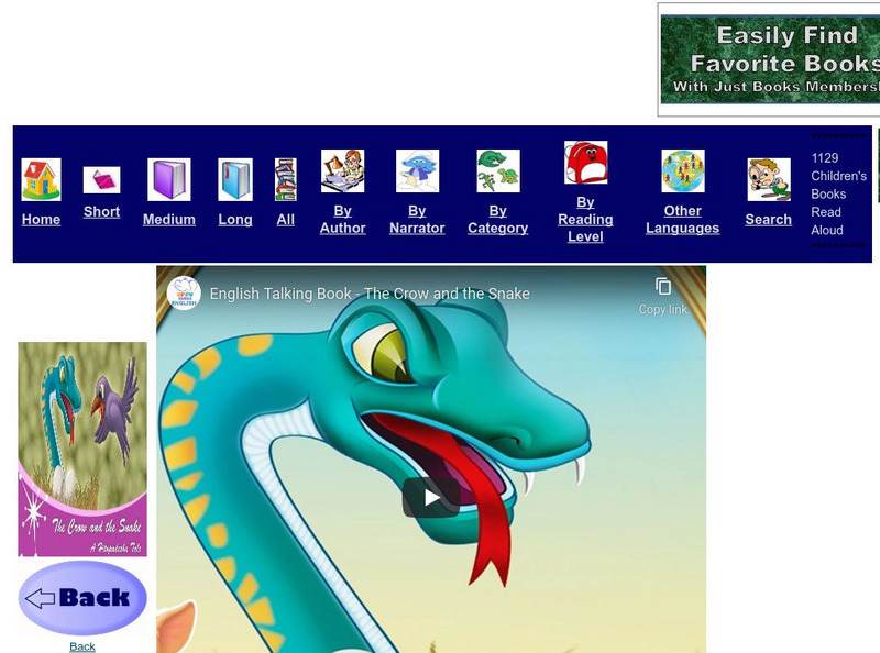 Just Books Read Aloud: The Crow and the Snake: A Hitopadesha Tale eBook Just Books Read Aloud: The Crow and the Snake: A Hitopadesha Tale eBook