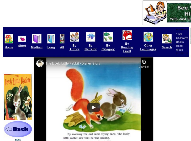 Just Books Read Aloud: Walt Disney: The Lively Little Rabbit eBook