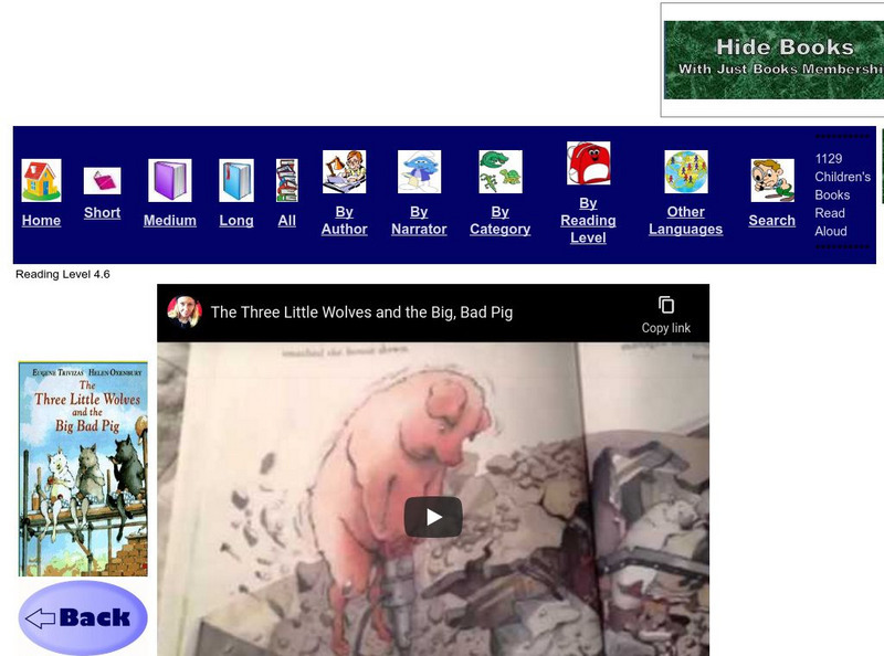 Just Books Read Aloud: The Three Little Wolves and the Big Bad Pig eBook Just Books Read Aloud: The Three Little Wolves and the Big Bad Pig eBook