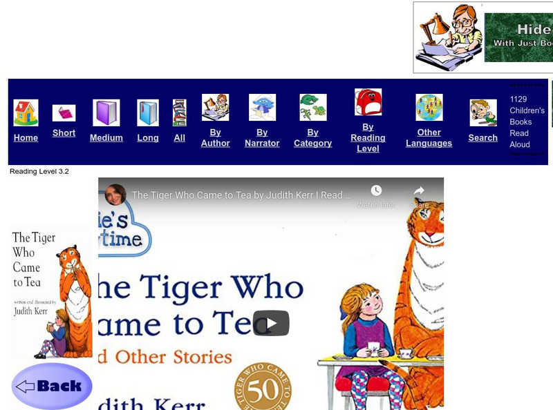 Just Books Read Aloud: Judith Kerr: The Tiger Who Came for Tea eBook