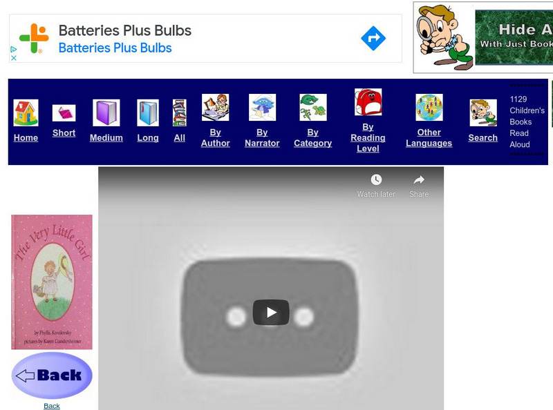 Just Books Read Aloud: Phyllis Krasilovsky: The Very Little Girl eBook