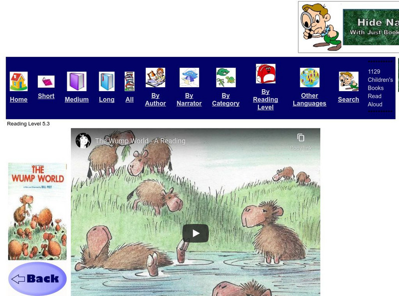 Just Books Read Aloud: Bill Peet: The Wump World eBook