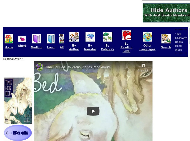 Just Books Read Aloud: Mem Fox and Jane Dyer: Time for Bed eBook