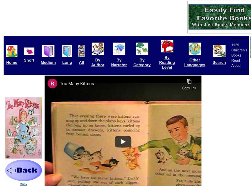 Just Books Read Aloud: Mabel Watts: Too Many Kittens eBook