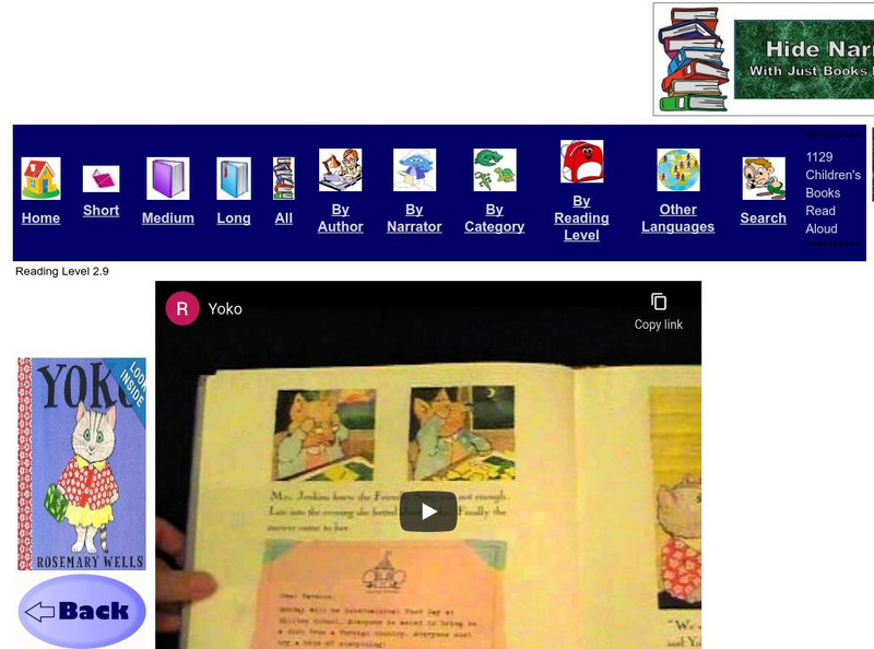 Just Books Read Aloud: Rosemary Wells: Yoko eBook Just Books Read Aloud: Rosemary Wells: Yoko eBook