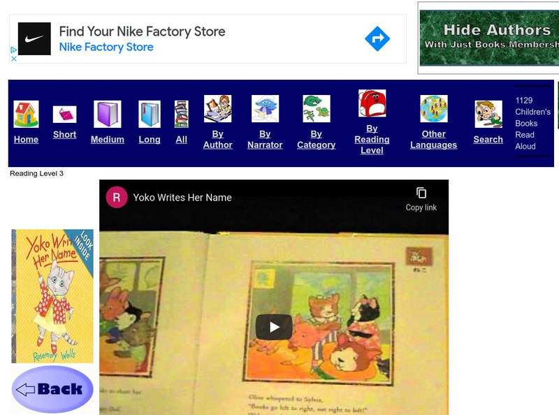 Just Books Read Aloud: Rosemary Wells: Yoko Writes Her Name eBook Just Books Read Aloud: Rosemary Wells: Yoko Writes Her Name eBook