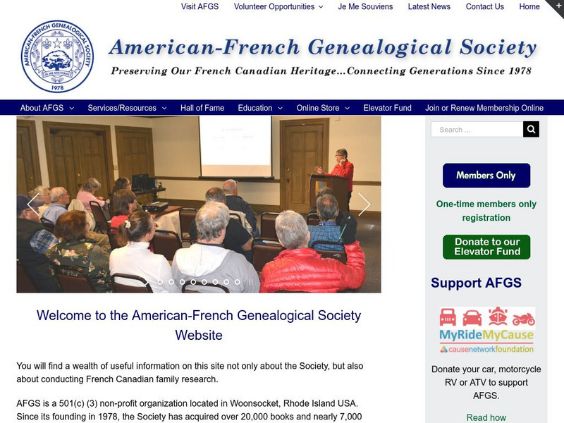 American French Genealogical Society: Recipes Activity