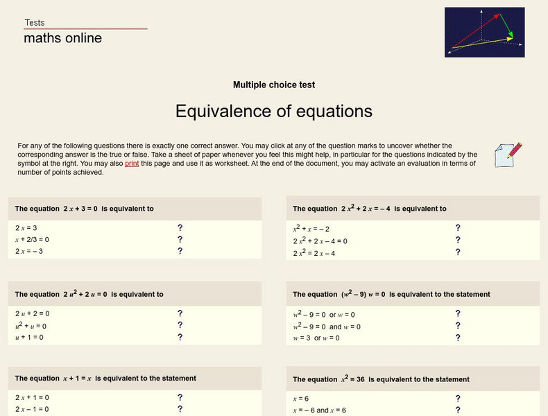 University of Vienna: Equivalent Equations Activity University of Vienna: Equivalent Equations Activity