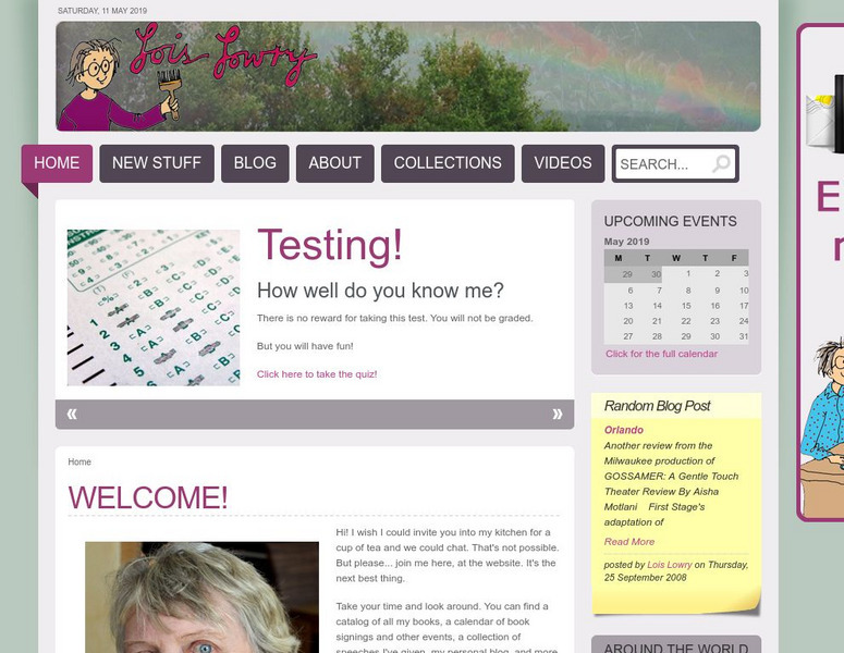 Lois lowry.com Website Lois lowry.com Website