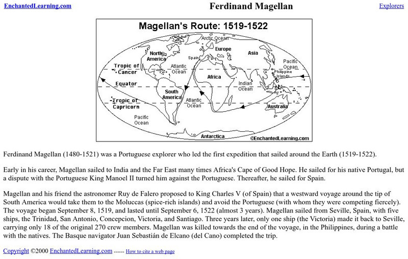 Enchanted Learning: Ferdinand Magellan Website Enchanted Learning: Ferdinand Magellan Website