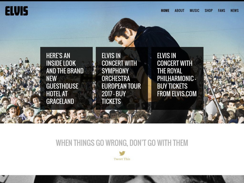 Elvis Presley Website Elvis Presley Website