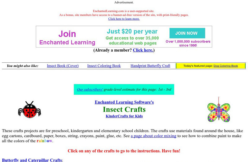 Enchanted Learning: Insect Crafts Activity Enchanted Learning: Insect Crafts Activity