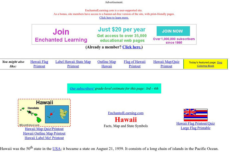 Enchanted Learning: Hawaii Facts, Map, and State Symbols Unit Plan Enchanted Learning: Hawaii Facts, Map, and State Symbols Unit Plan