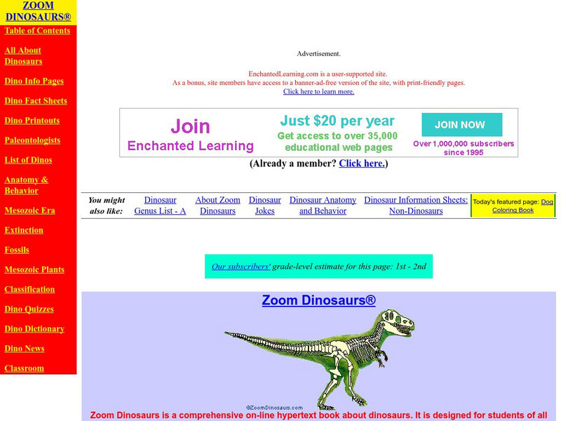 Enchanted Learning: Zoom Dinosaurs Website Enchanted Learning: Zoom Dinosaurs Website