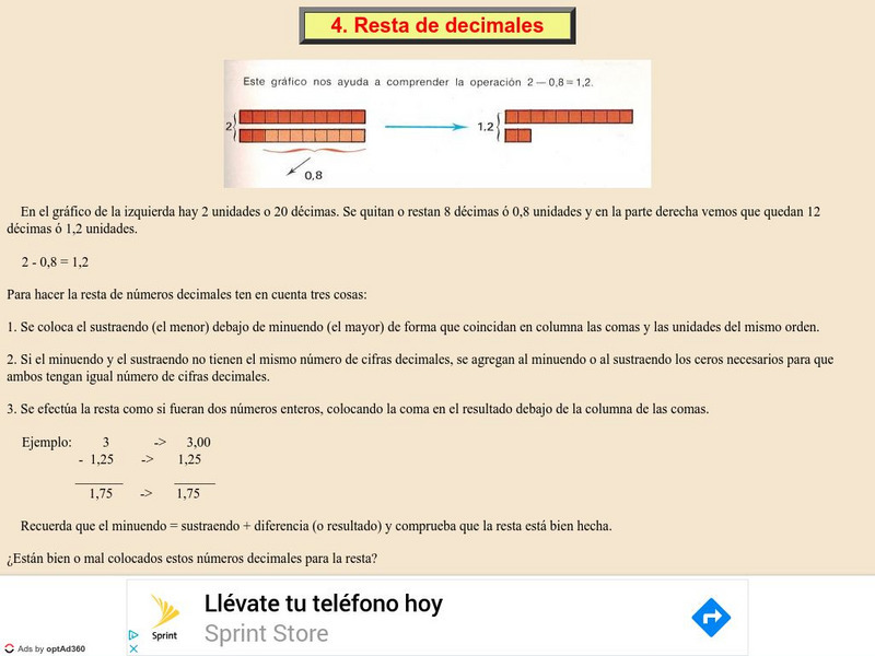 Aplicaciones: Resta De Decimales Unknown Type Aplicaciones: Resta De Decimales Unknown Type