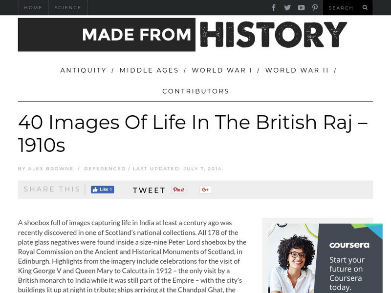 Made From History: 40 Images of Life in the British Raj 1910s Primary