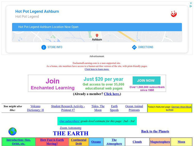 Enchanted Learning: Zoom School: Oceans Handout Enchanted Learning: Zoom School: Oceans Handout