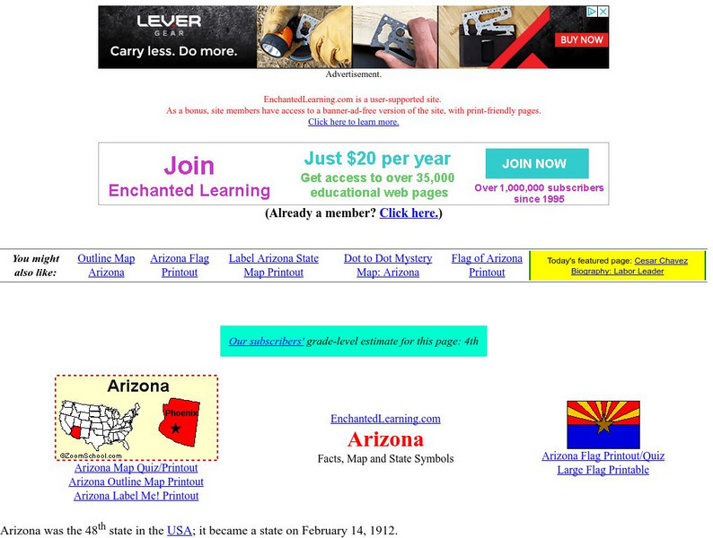 Enchanted Learning: Arizona Unit Plan