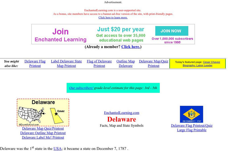 Enchanted Learning: Delaware Unit Plan Enchanted Learning: Delaware Unit Plan