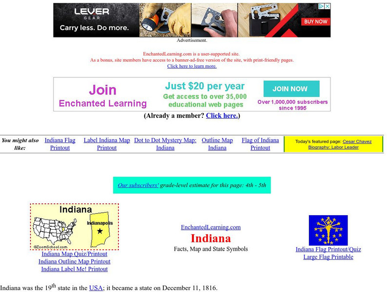 Enchanted Learning: Indiana Unit Plan Enchanted Learning: Indiana Unit Plan
