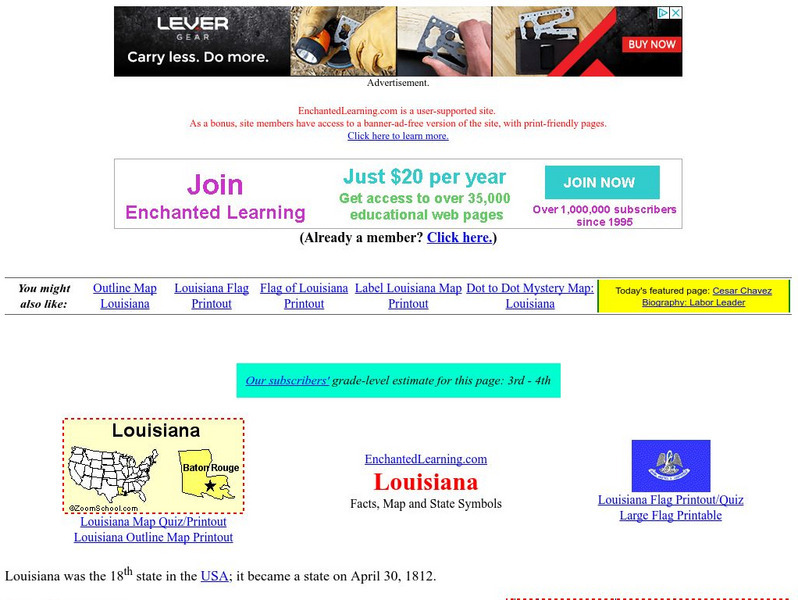Enchanted Learning: Louisiana Unit Plan Enchanted Learning: Louisiana Unit Plan