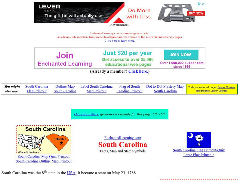 Enchanted Learning: South Carolina Unit Plan Enchanted Learning: South Carolina Unit Plan