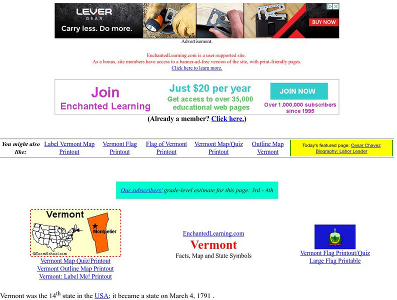 Enchanted Learning: Vermont Unit Plan Enchanted Learning: Vermont Unit Plan