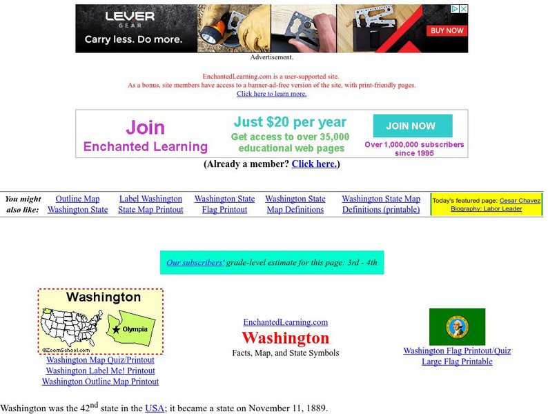 Enchanted Learning: Washington Unit Plan Enchanted Learning: Washington Unit Plan