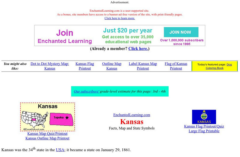 Enchanted Learning: Kansas Facts, Map and State Symbols Unit Plan Enchanted Learning: Kansas Facts, Map and State Symbols Unit Plan
