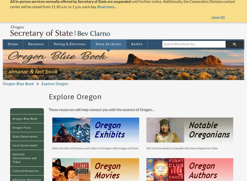 Oregon Blue Book: Carl E. Wieman Handout