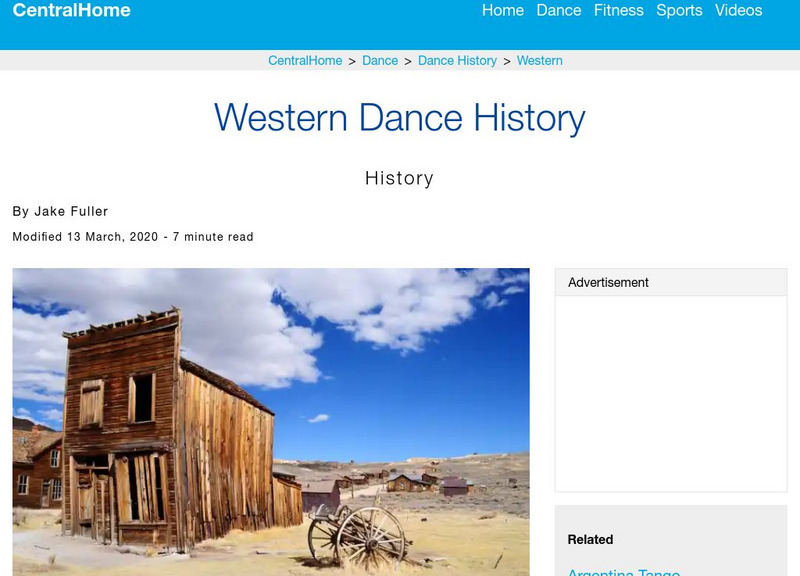 Central Home: Western Dance History Website