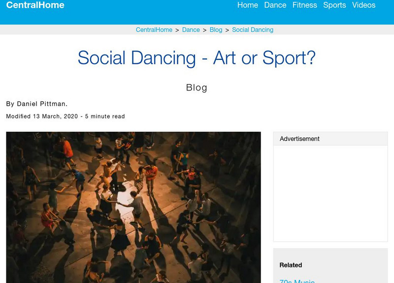 Central Home: Social Dancing Website