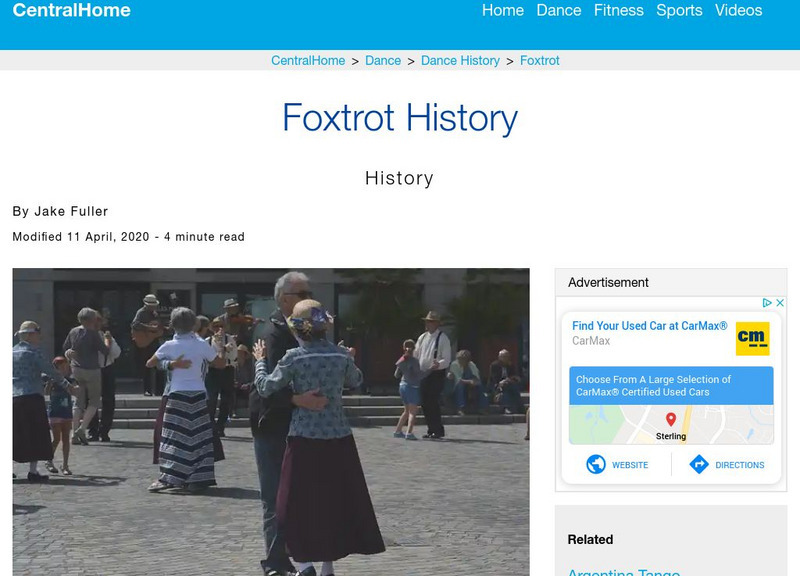 Central Home: Foxtrot Dance History Website