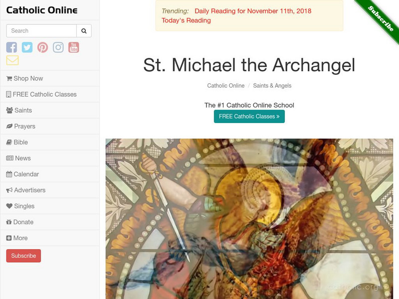 Catholic Online: St. Michael the Archangel Handout